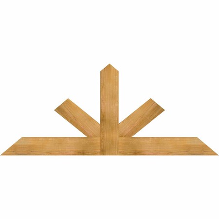 Ekena Millwork Saratoga Rough Sawn Timber Gable Bracket, Western Red Cedar, 72"W x 30"H x 2"D x 6"F, 10/12 Pitch GBW072X30X0206SAR00RWR